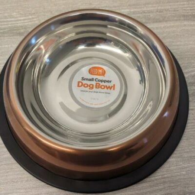 Small Copper Food or Water Bowl - Image 1